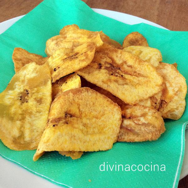 Chips de plátano en Chips de calabacín al horno