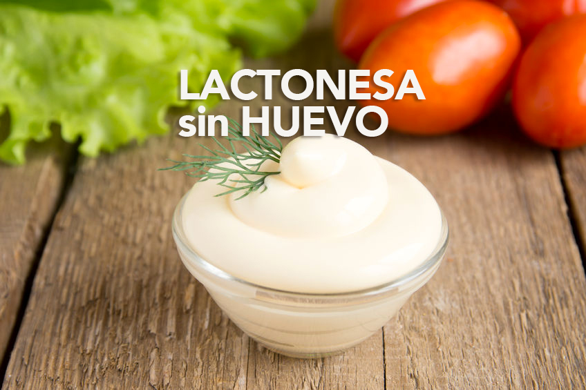 Lactonesa o salsa mayonesa sin huevo en Mayonesa de lauanny a mano o en turmix