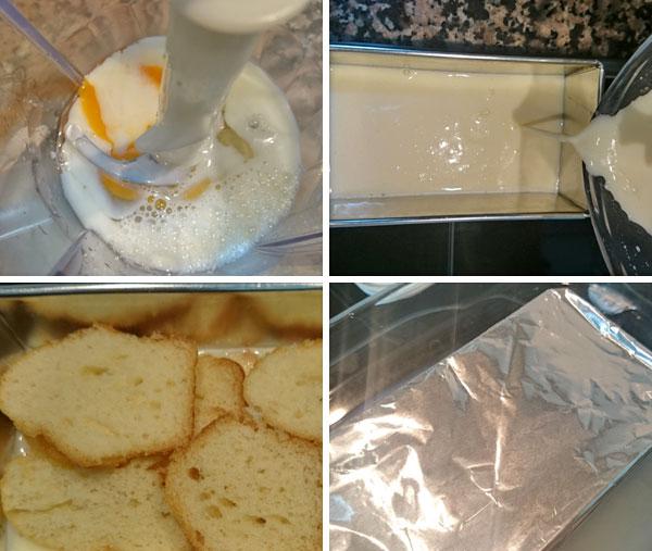 Pudding de magdalenas y leche condensada en Bread pudding