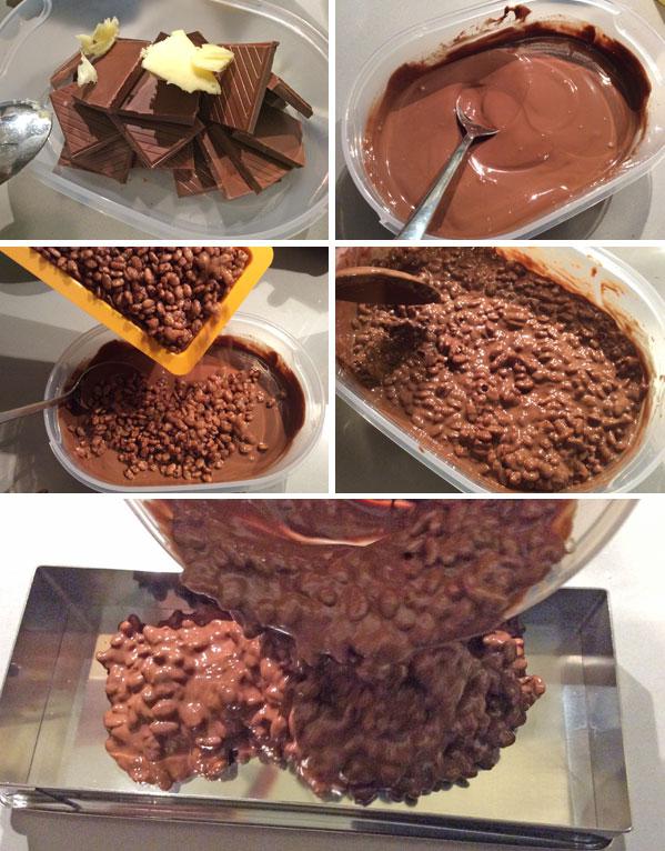 Turrón de chocolate casero en Turrón de guirlache casero