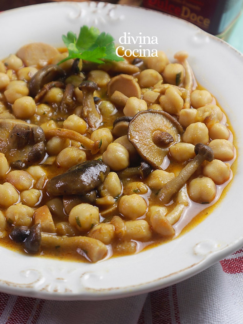 Garbanzos con setas 19