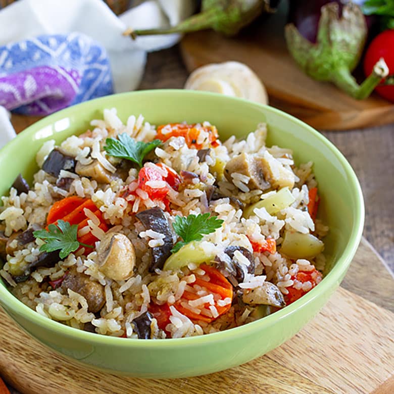 ensalada de arroz con verduras