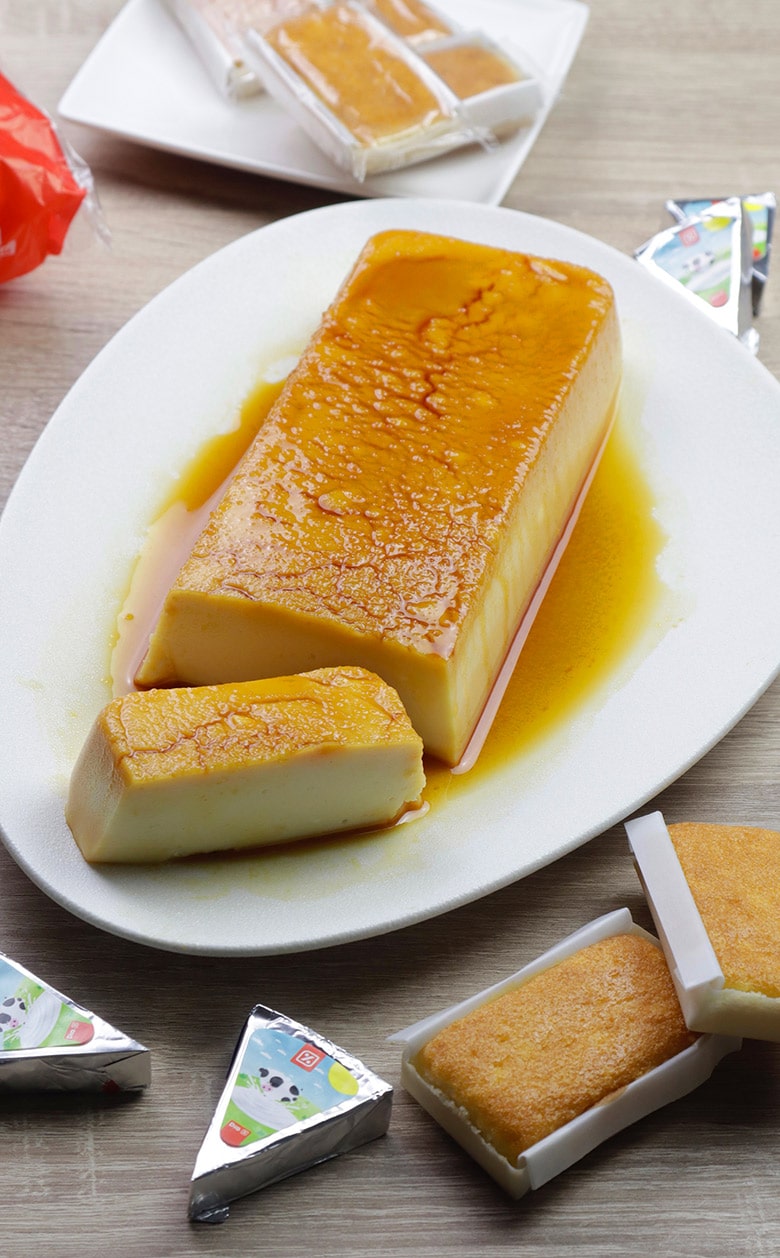 flan de sobaos y quesitos