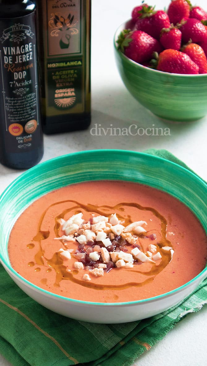 salmorejo de fresas