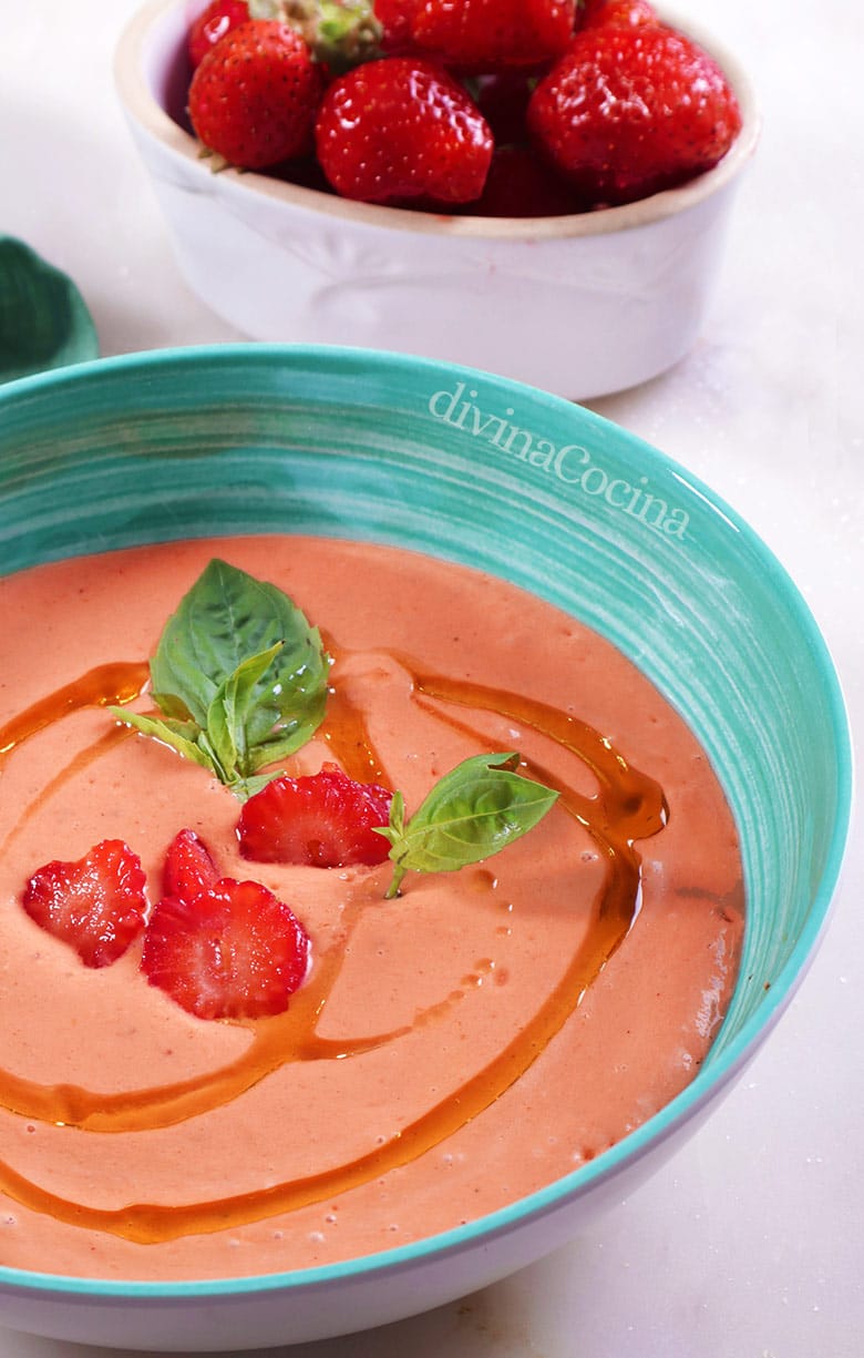 salmorejo de fresas