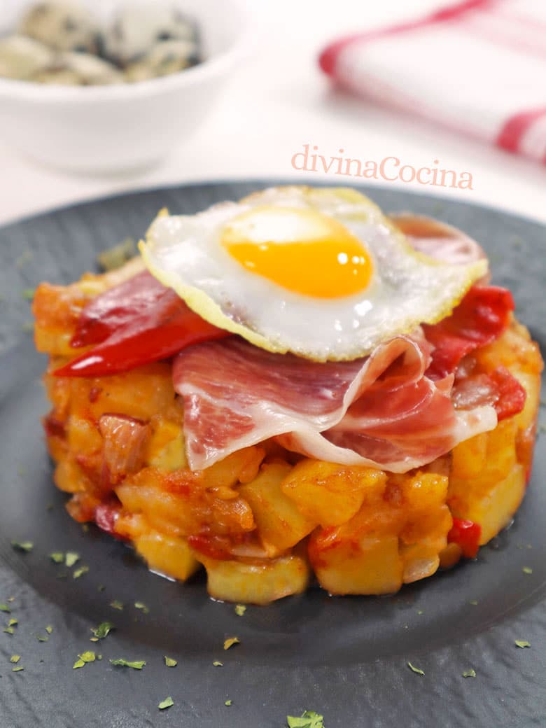 capricho de patatas con huevo timbal