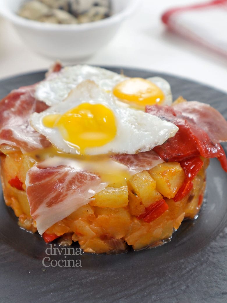 capricho de patatas con huevo timbal