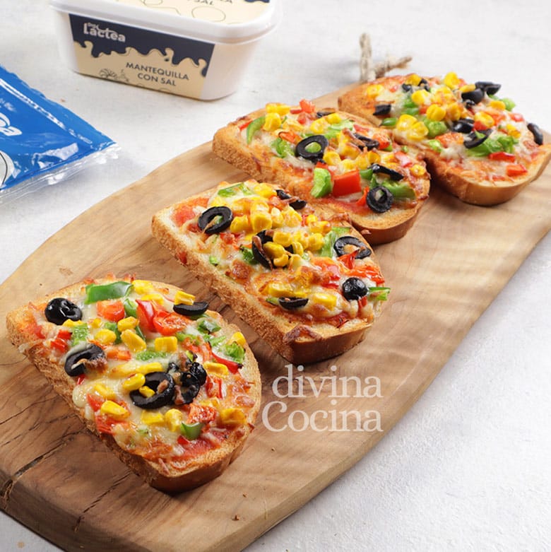 tostas de verduras