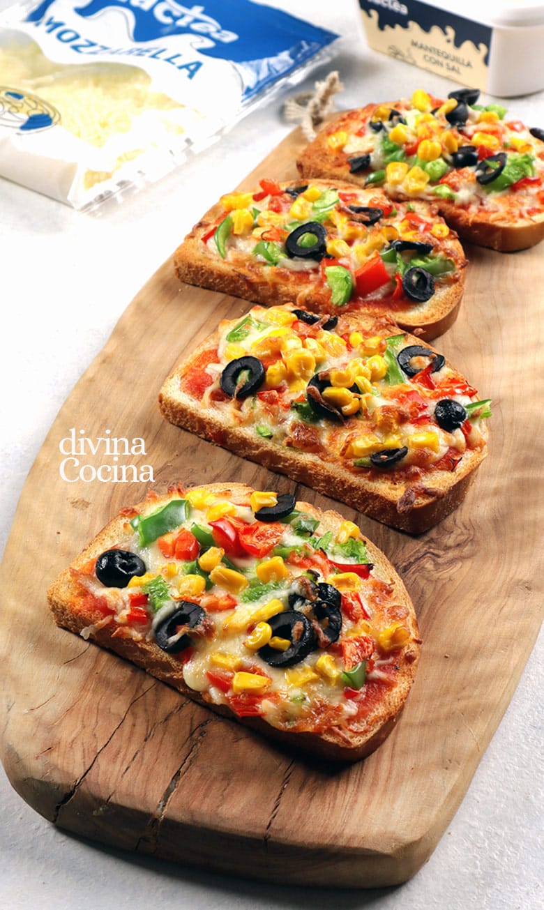 tostas de verduras