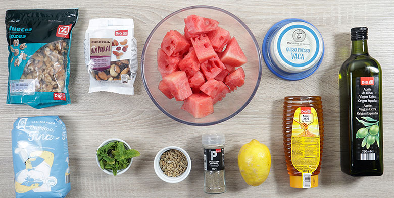 ensalada de sandía ingredientes