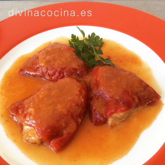 Pimientos del piquillo rellenos de atún 1