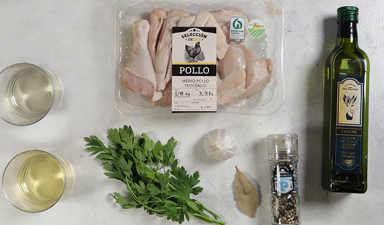 pollo al ajillo ingredientes