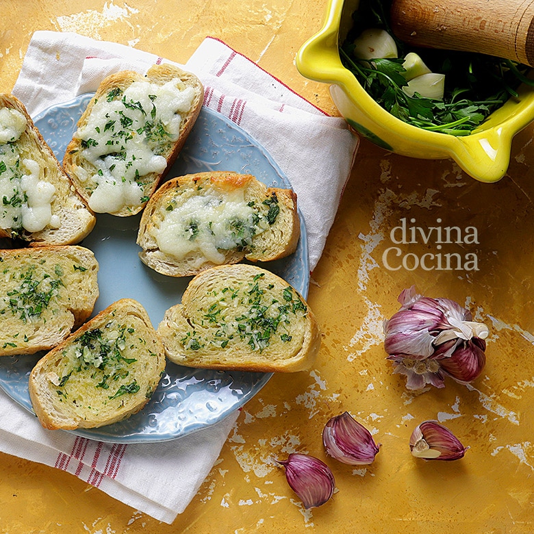 pan de ajo con queso