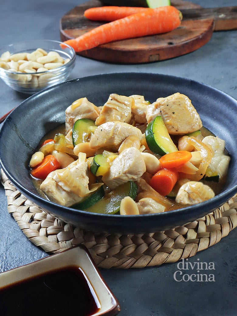 pollo con almendras estilo chino