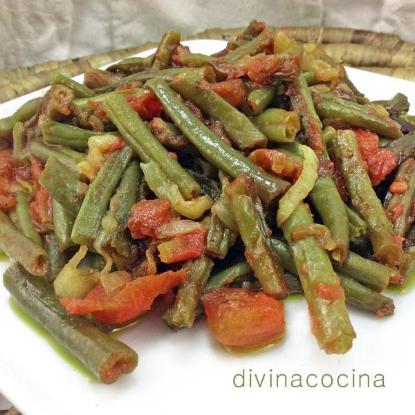Judías verdes con tomate 1