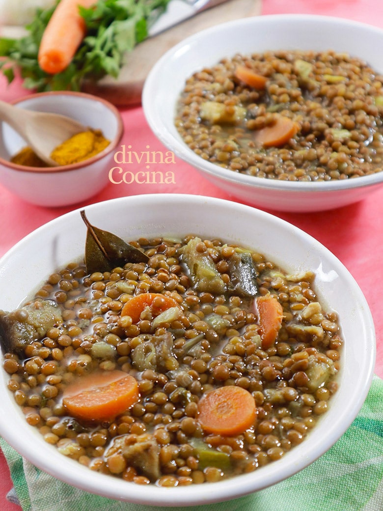 lentejas verduras curry