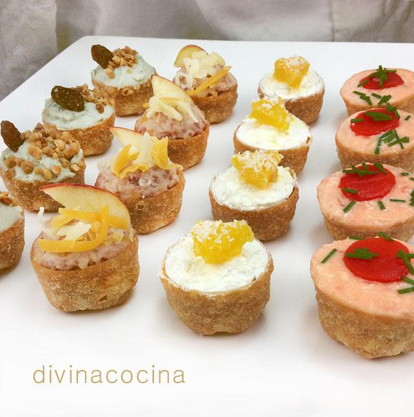 Tartaletas saladas variadas para aperitivos 1