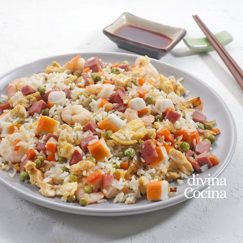 Arroz tres delicias chino - Receta de DIVINA COCINA