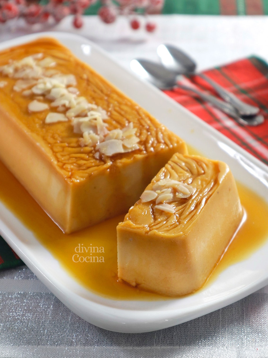 flan de turron sin horno