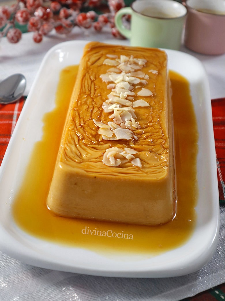 flan de turron sin horno