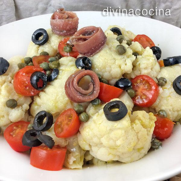 Ensalada de coliflor mediterránea 1
