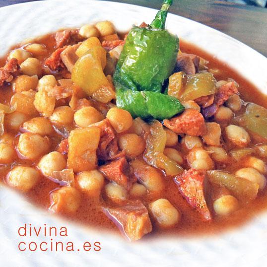 Garbanzos con ibéricos 1