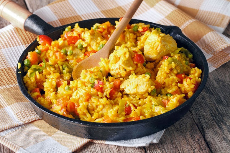 arroz con pollo facil