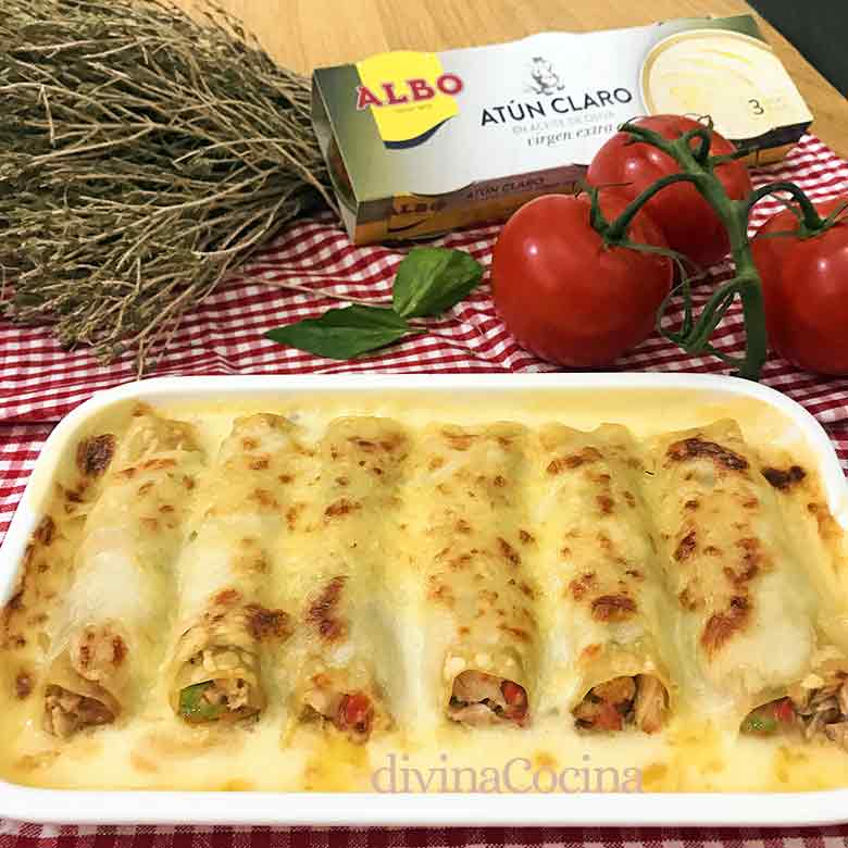 canelones de atun