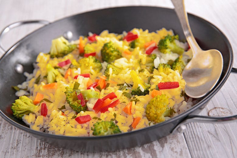 arroz con verduras al curry