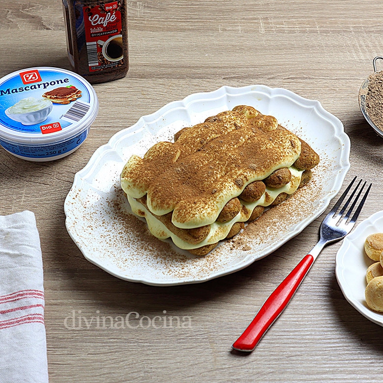 tiramisu facil sin huevo paso a paso 