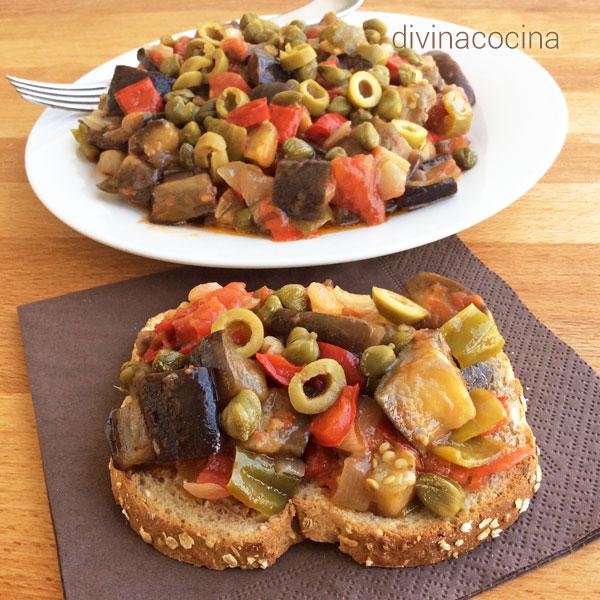 Caponata siciliana de berenjenas 1