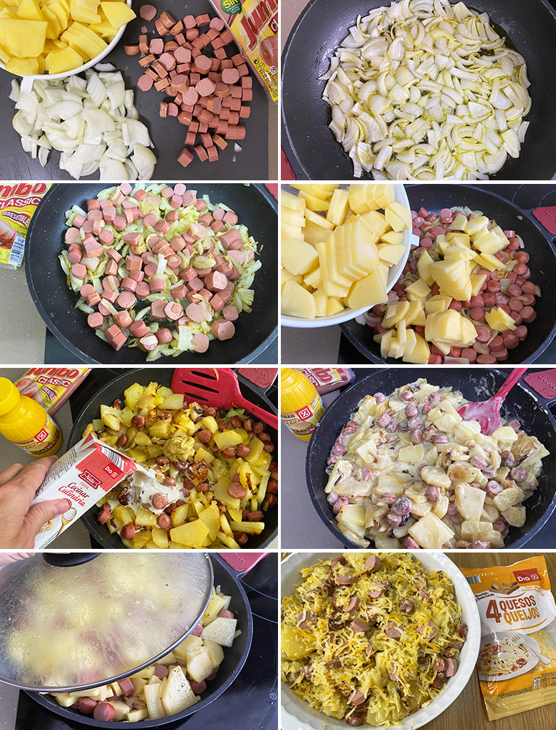 izquierda Cósmico Marcar Gratén de patatas con salchichas - Receta de DIVINA COCINA