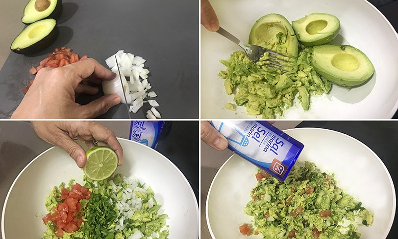 guacamole paso a paso