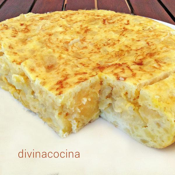 Tortilla de patatas en microondas 1
