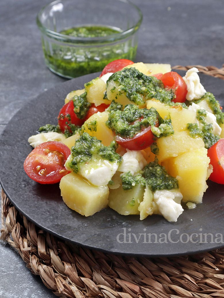 ensalada de patatas al pesto