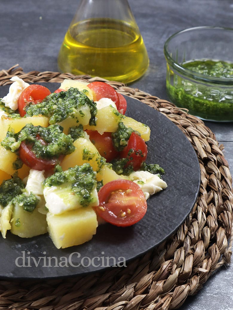 ensalada de patatas al pesto