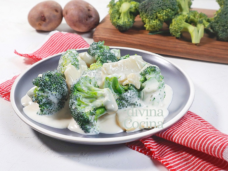 brocoli a la crema con patatas