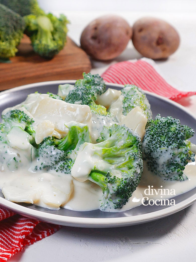 brocoli a la crema con patatas