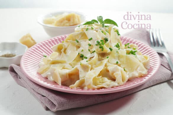 Fetuccini Alfredo –––– Receta de DIVINA COCINA