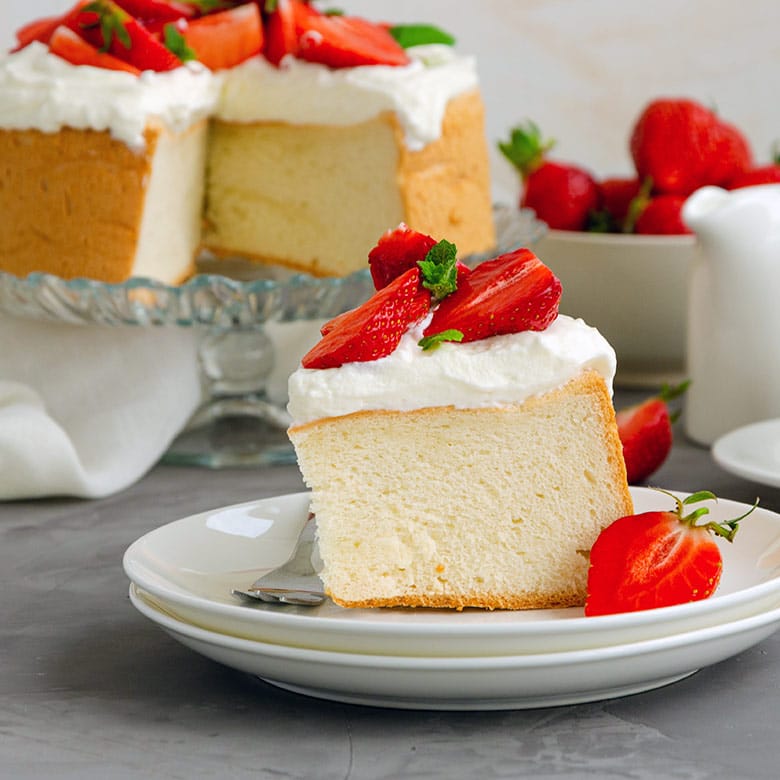 pastel de angel food cake