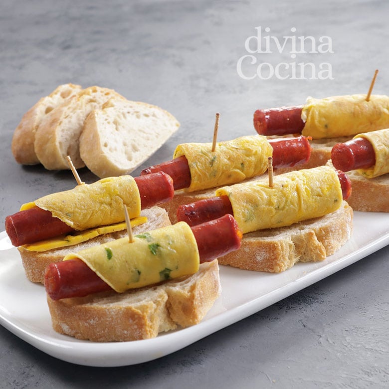 pinchos de chistorra en camisa 