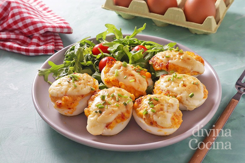 huevos rellenos de atun al horno