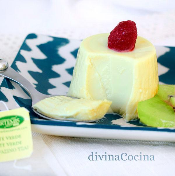 Flan de té verde sin horno 1