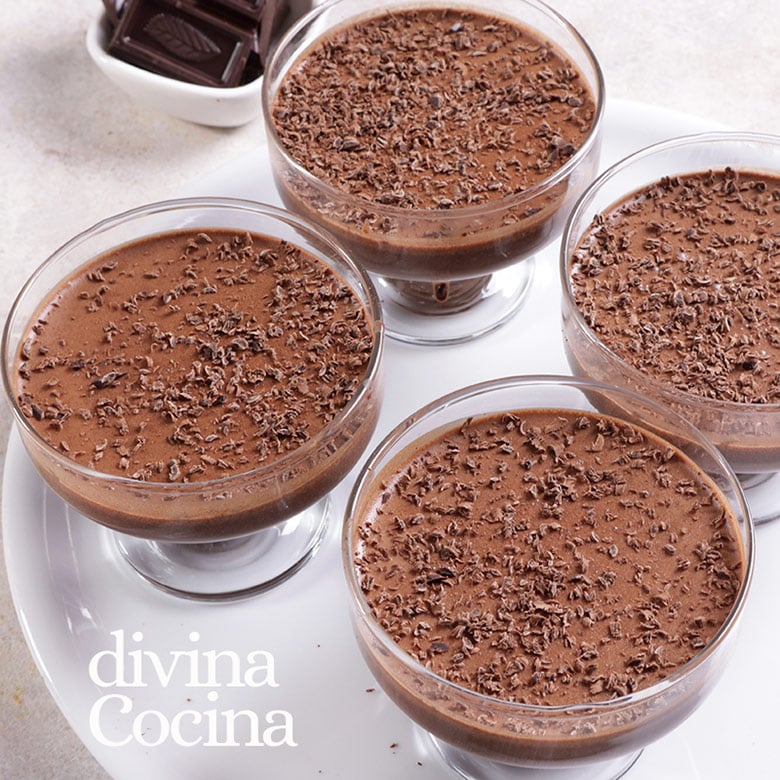 mousse de chocolate sin huevo