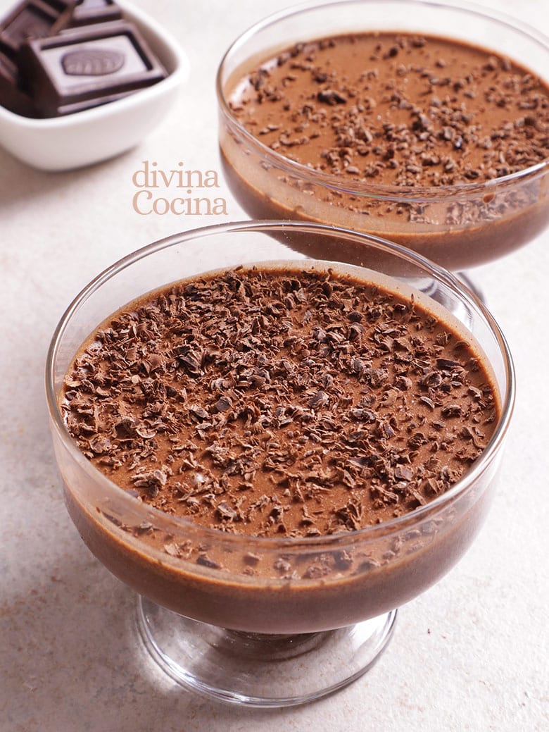 mousse de chocolate sin huevo