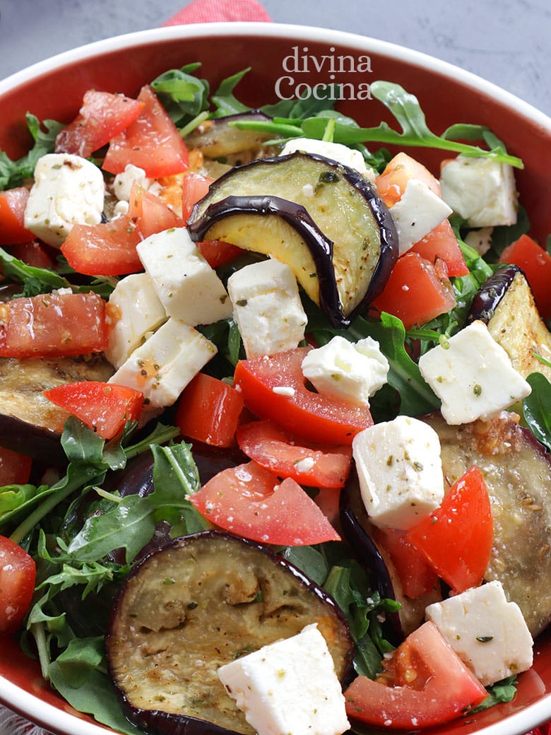 ensalada de berenjenas y queso 