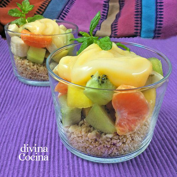 Vasitos de fruta y galleta 1