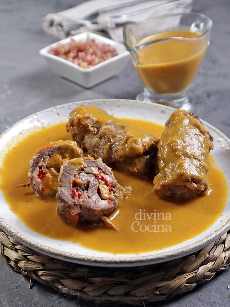 filetes rellenos en salsa