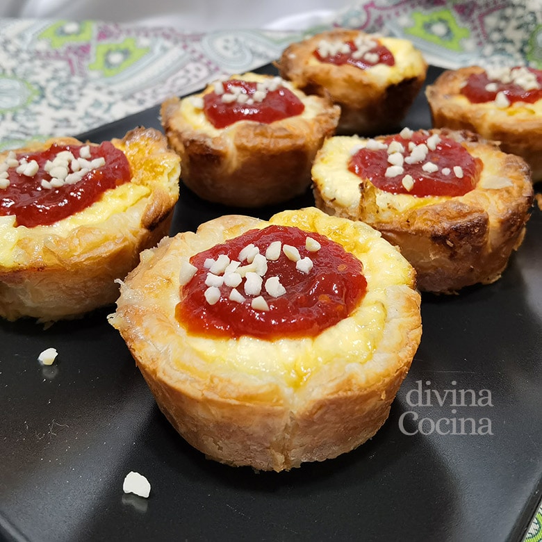 tartaletas de hojaldre queso