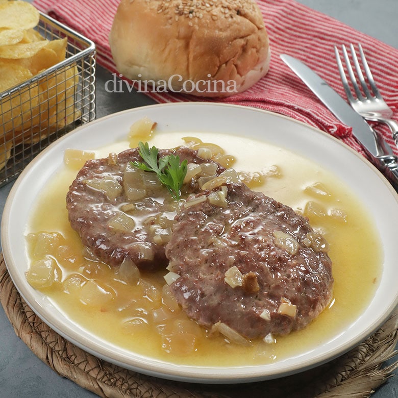 hamburguesas guisadas en salsa 